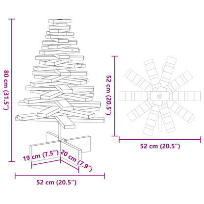 Weihnachtsdekoration Weihnachtsbaum 80 cm Kiefernholz massiv