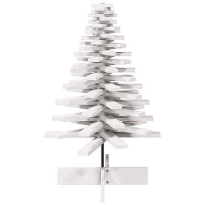 Kerstdecoratie kerstboom 100 cm massief grenenhout wit