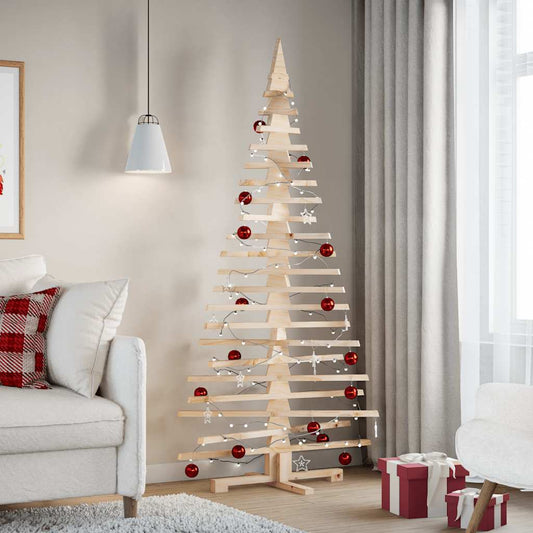 Kerstdecoratie kerstboom 180 cm massief grenenhout