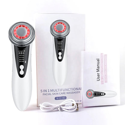 Luxueuze 4-in-1 RF EMS Faciale Massager: Jouw Geheim voor Stralende Huidverjonging