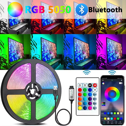 Smart LED Strip 5M - RGB Bluetooth - TV Achtergrond & Kamer Verlichting