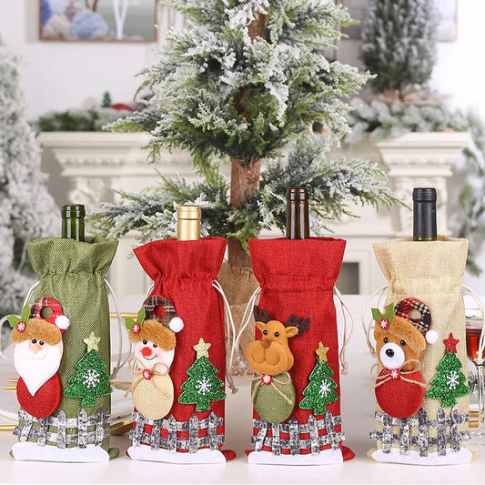 Christmas Table Decorations: Give Your Wine Bottles a Festive Look!