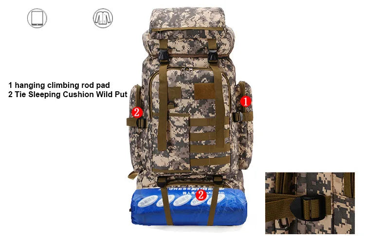 80L Tactical Backpack