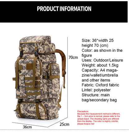 80L Tactical Backpack